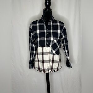 Entro Black and White Plaid Button Down Shirt